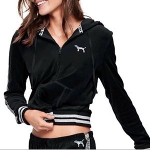 VS PINK Velour Zip Up Bling Jacket
